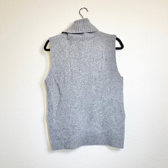 Madewell Gray Turtleneck Sleeveless Sweater - Picture 5 of 5
